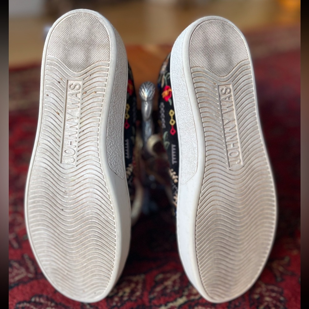 🎉H-P🎉 JOHNNY WAS Olivia Leopard Floral Women’s Embroidered Sneakers Comfy Sz 7 - Picture 11 of 16